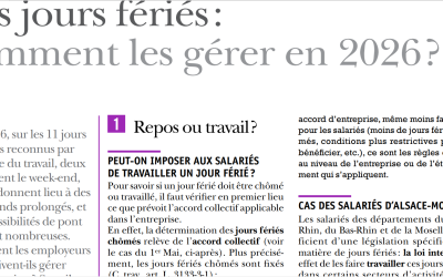 Comment gérer les jours fériés en 2026