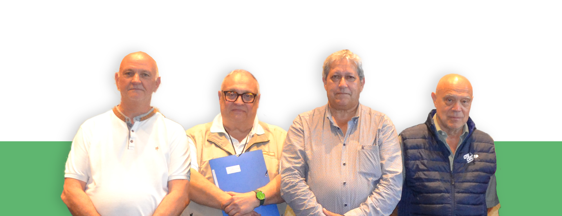 Les membres du bureau CFE-CGC.IP : de gauche à droite, Patrick Evrat, secrétaire général ; Philippe Derkaoui, président ; Nicolas Léonhart, trésorier ; Jean-Pierre Facy, vice-président.